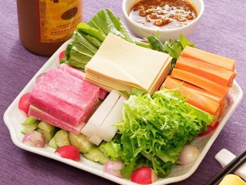干豆腐·野菜ステックのみそ付け