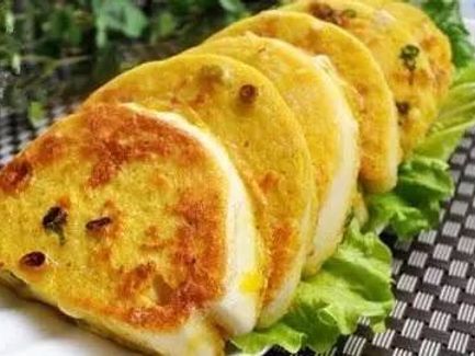 卵入りマントウの揚げスライス